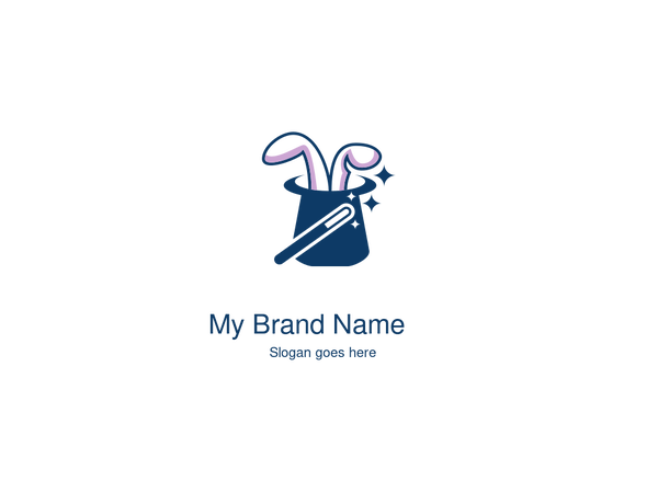 A Magical Hat and Rabbit Logo Design